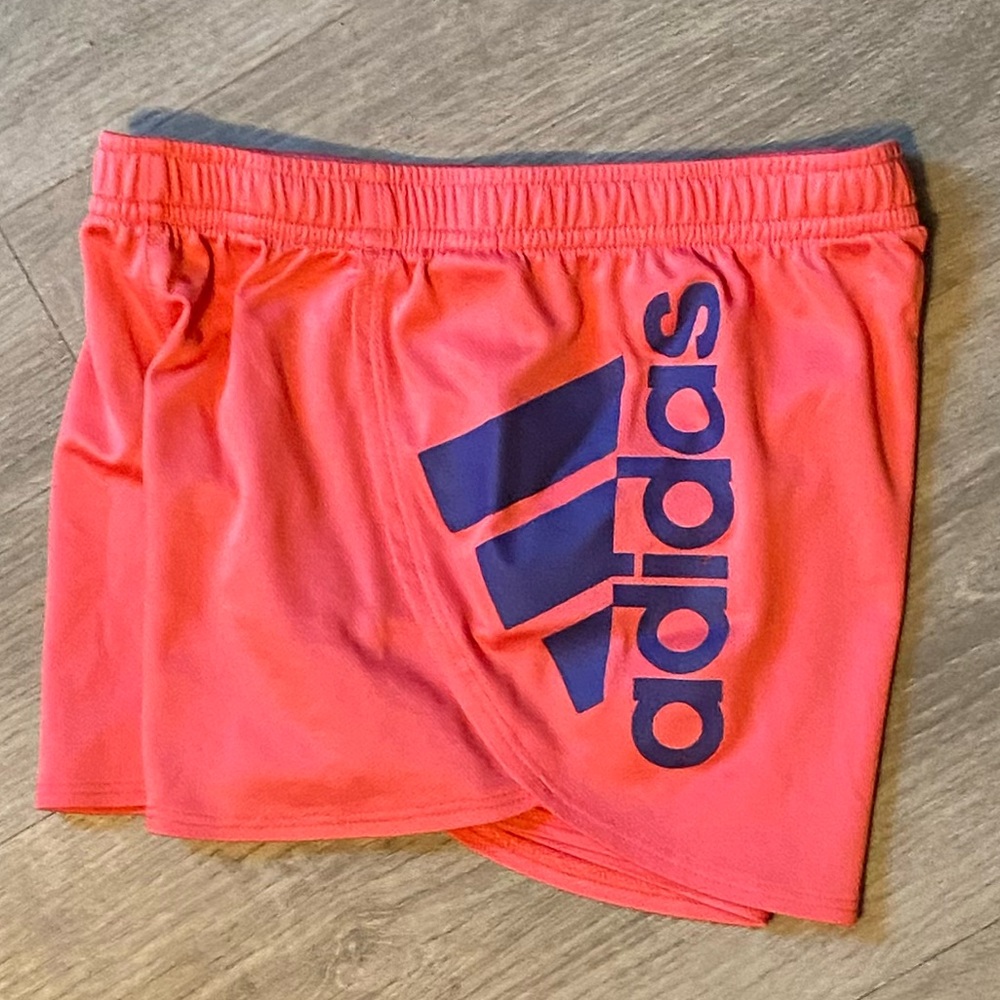 Girls Adidas Bright Pink Sports Shorts